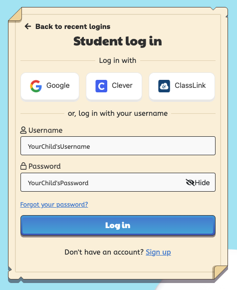 How-to: Change Your Child&rsquo;s Password – Prodigy Education