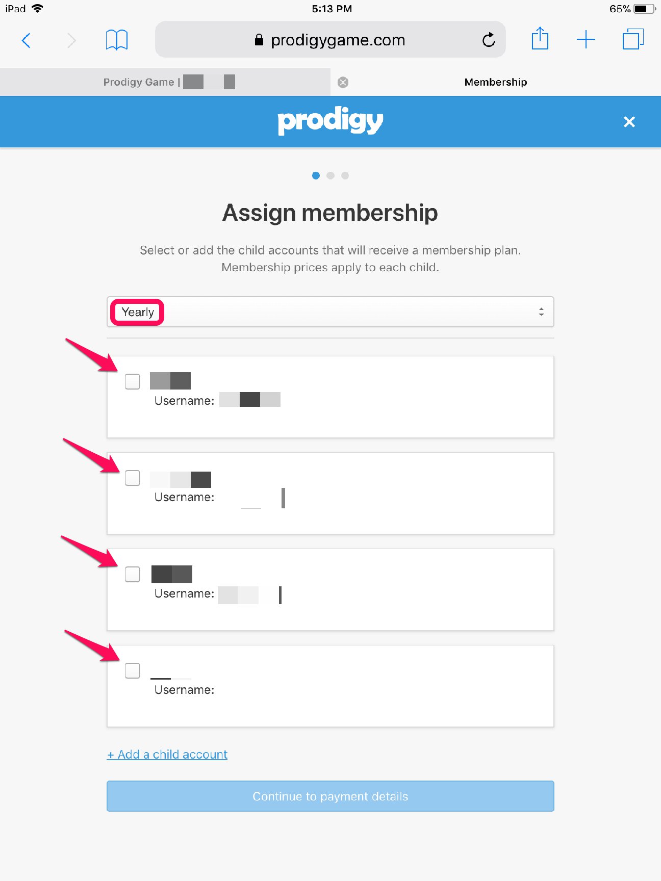 prodigy login membership